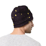 Moon Phase And Stars Pattern Print Beanie