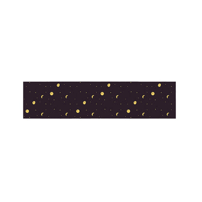 Moon Phase And Stars Pattern Print Bed Runner