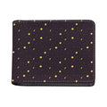 Moon Phase And Stars Pattern Print Bifold Wallet