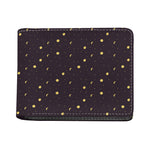 Moon Phase And Stars Pattern Print Bifold Wallet