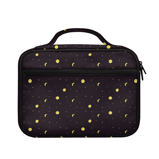 Moon Phase And Stars Pattern Print Briefcase Bible Bag