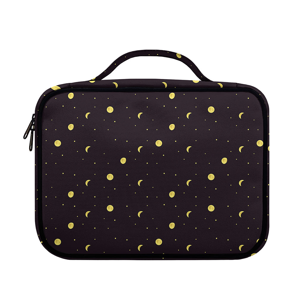 Moon Phase And Stars Pattern Print Briefcase Bible Bag