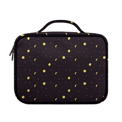 Moon Phase And Stars Pattern Print Briefcase Bible Bag