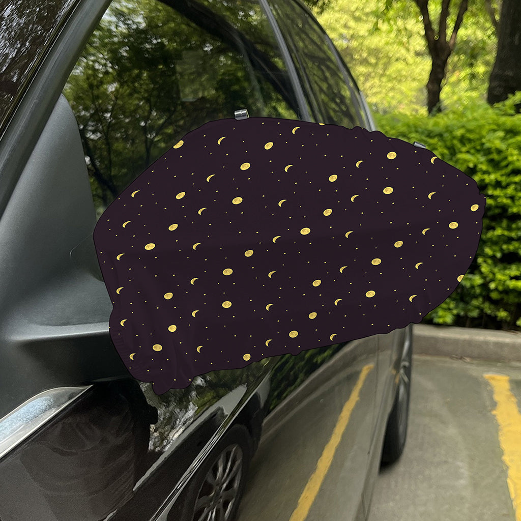 Moon Phase And Stars Pattern Print Car Side Mirror Covers