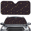 Moon Phase And Stars Pattern Print Car Windshield Sun Shade