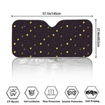 Moon Phase And Stars Pattern Print Car Windshield Sun Shade