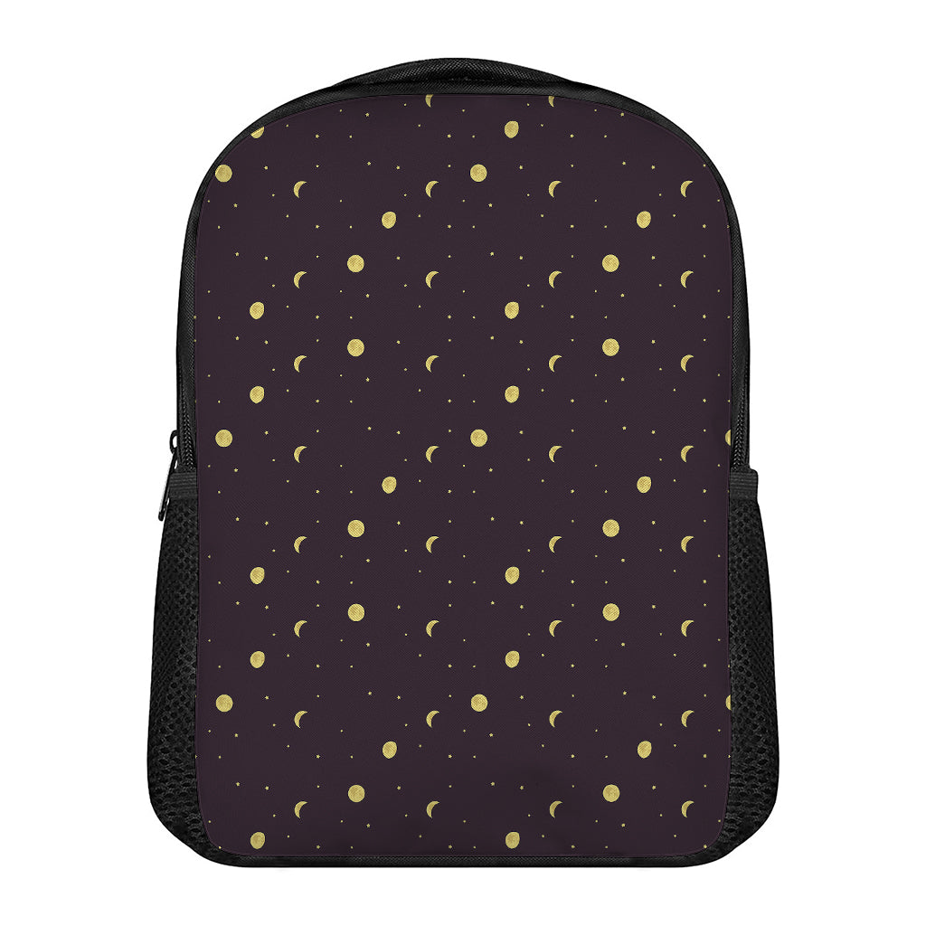 Moon Phase And Stars Pattern Print Casual Backpack