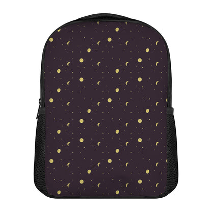 Moon Phase And Stars Pattern Print Casual Backpack