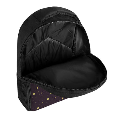 Moon Phase And Stars Pattern Print Casual Backpack