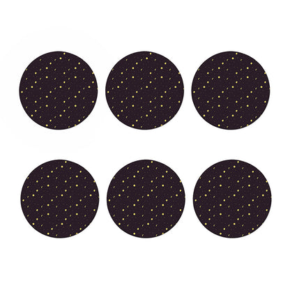 Moon Phase And Stars Pattern Print Coaster Set