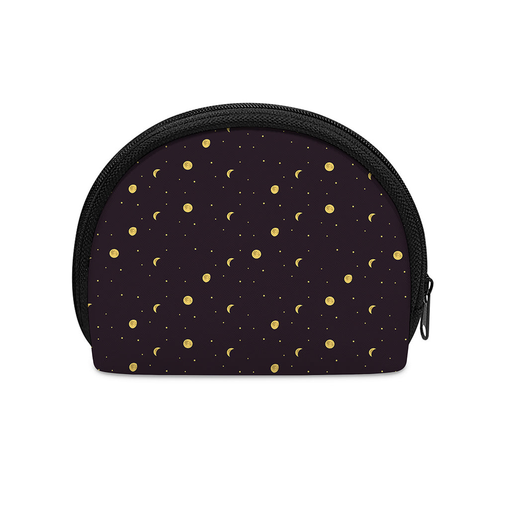 Moon Phase And Stars Pattern Print Coin Purse
