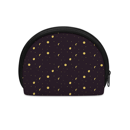 Moon Phase And Stars Pattern Print Coin Purse