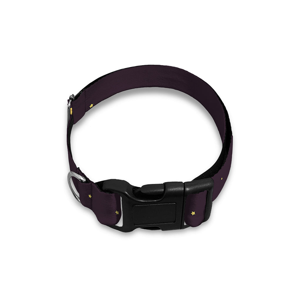 Moon Phase And Stars Pattern Print Dog Collar