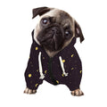 Moon Phase And Stars Pattern Print Dog Zip Up Hoodie