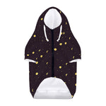 Moon Phase And Stars Pattern Print Dog Zip Up Hoodie