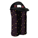Moon Phase And Stars Pattern Print Double Neoprene Wine Tote