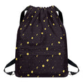 Moon Phase And Stars Pattern Print Drawstring Backpack