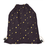 Moon Phase And Stars Pattern Print Drawstring Bag