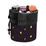 Moon Phase And Stars Pattern Print Drawstring Makeup Bag