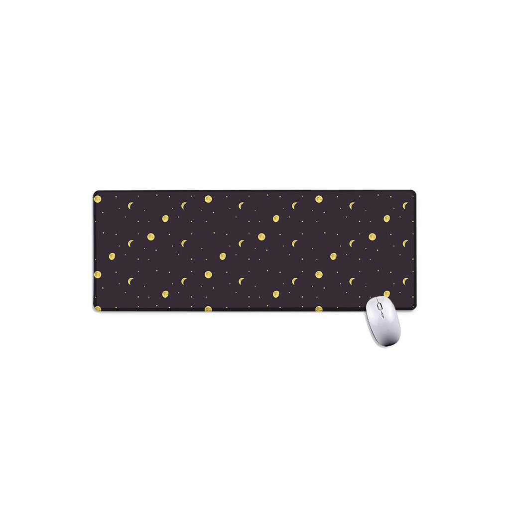 Moon Phase And Stars Pattern Print Extended Mouse Pad