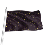 Moon Phase And Stars Pattern Print Flag