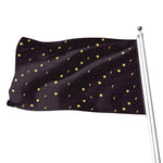 Moon Phase And Stars Pattern Print Flag