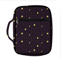 Moon Phase And Stars Pattern Print Front Pocket Bible Bag