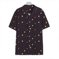 Moon Phase And Stars Pattern Print Hawaiian Shirt