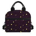 Moon Phase And Stars Pattern Print Insulated Lunch Bag