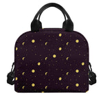 Moon Phase And Stars Pattern Print Insulated Lunch Bag