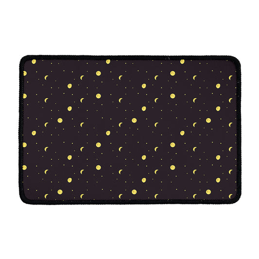 Moon Phase And Stars Pattern Print Kitchen Mat
