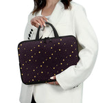 Moon Phase And Stars Pattern Print Laptop Sleeve With Handle