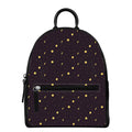 Moon Phase And Stars Pattern Print Leather Backpack