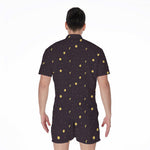 Moon Phase And Stars Pattern Print Men's Rompers