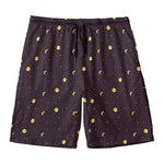 Moon Phase And Stars Pattern Print Men's Swim Trunks