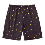 Moon Phase And Stars Pattern Print Men's Swim Trunks