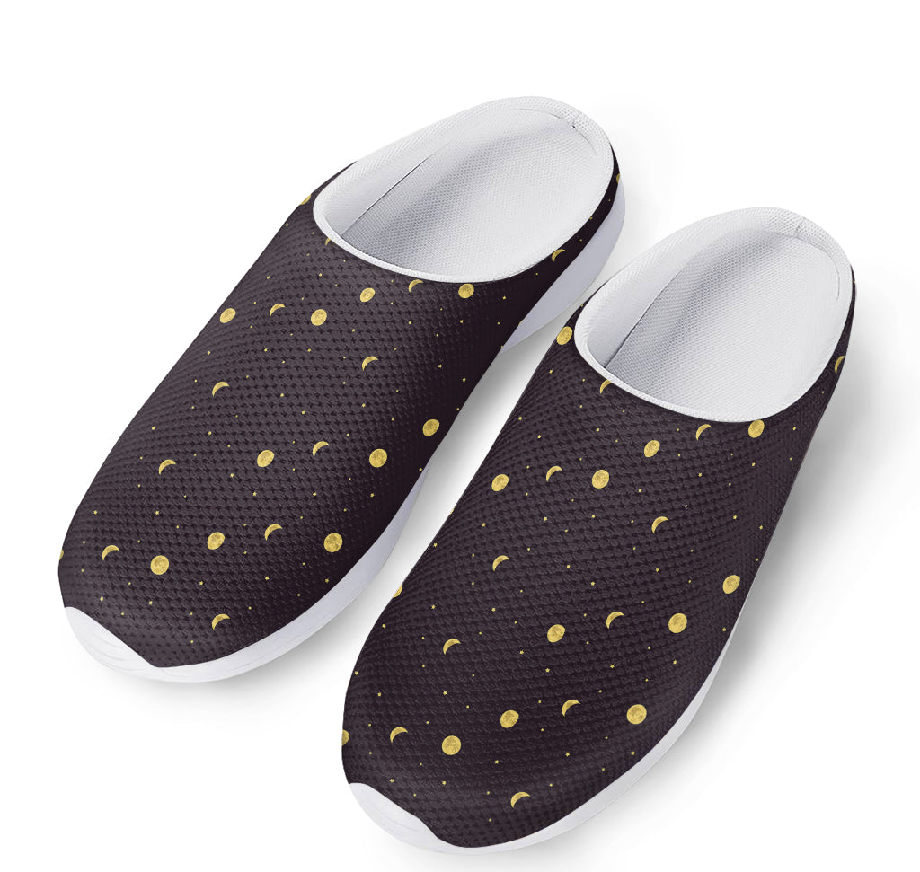 Moon Phase And Stars Pattern Print Mesh Casual Shoes