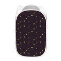 Moon Phase And Stars Pattern Print Mesh Laundry Hamper
