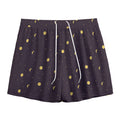 Moon Phase And Stars Pattern Print Mesh Shorts