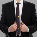 Moon Phase And Stars Pattern Print Necktie