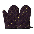 Moon Phase And Stars Pattern Print Oven Mitts