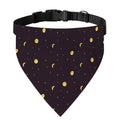 Moon Phase And Stars Pattern Print Over The Collar Dog Bandana