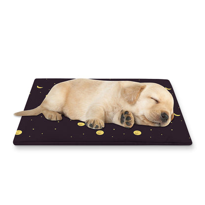 Moon Phase And Stars Pattern Print Pet Cooling Mat Cover