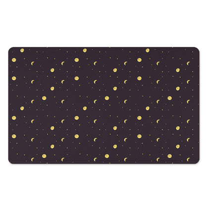 Moon Phase And Stars Pattern Print Polyester Doormat