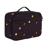 Moon Phase And Stars Pattern Print Portable Lunch Bag