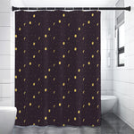 Moon Phase And Stars Pattern Print Premium Shower Curtain