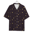 Moon Phase And Stars Pattern Print Rayon Hawaiian Shirt
