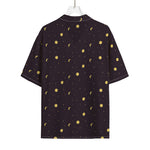 Moon Phase And Stars Pattern Print Rayon Hawaiian Shirt