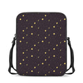 Moon Phase And Stars Pattern Print Rectangular Crossbody Bag