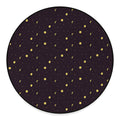 Moon Phase And Stars Pattern Print Round Floor Mat